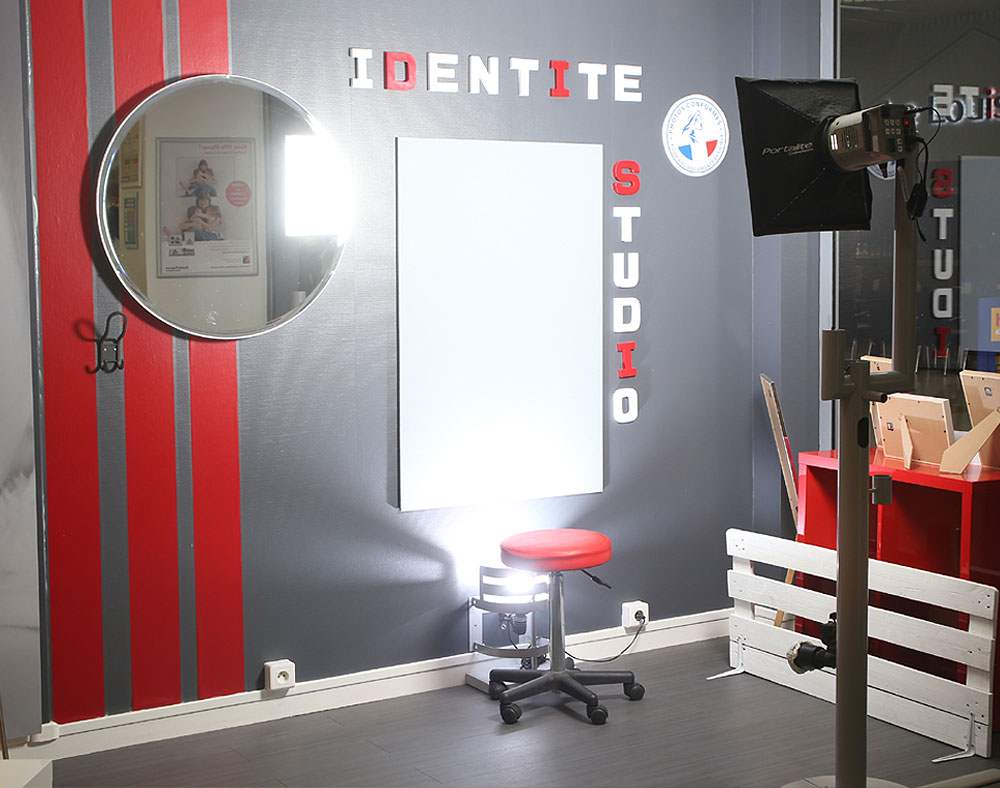 Cabine photo d’identité du magasin
